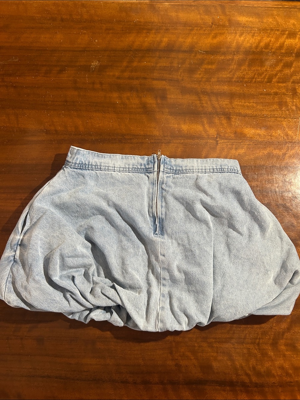 Endless Rose Light Blue Bubble Denim Skirt